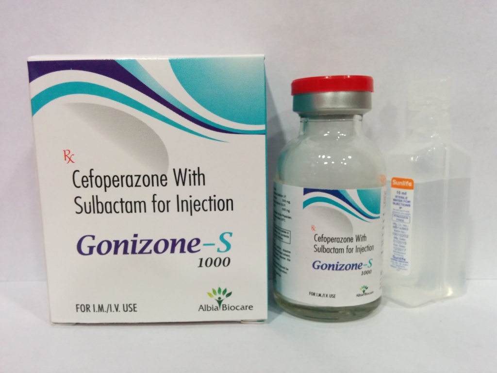 GONIZONE-S 1000 | Cefoperazone 500 mg + Sulbactum 500 mg + WFI